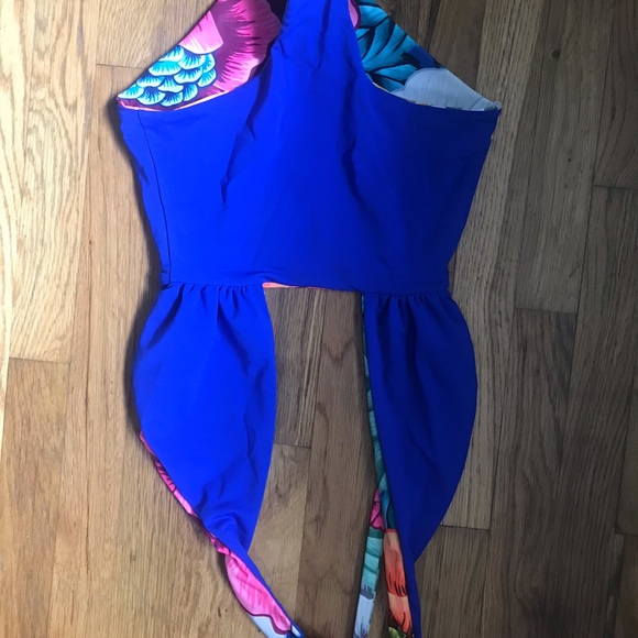 Mara Hoffman crossover reversible floral one piece - Picture 6 of 7